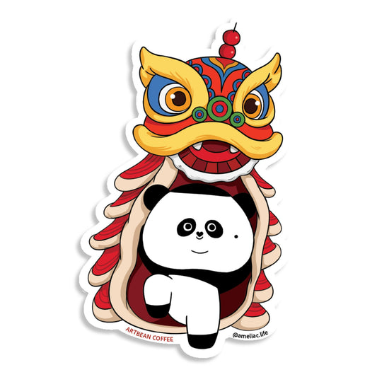 Panda dragon sticker