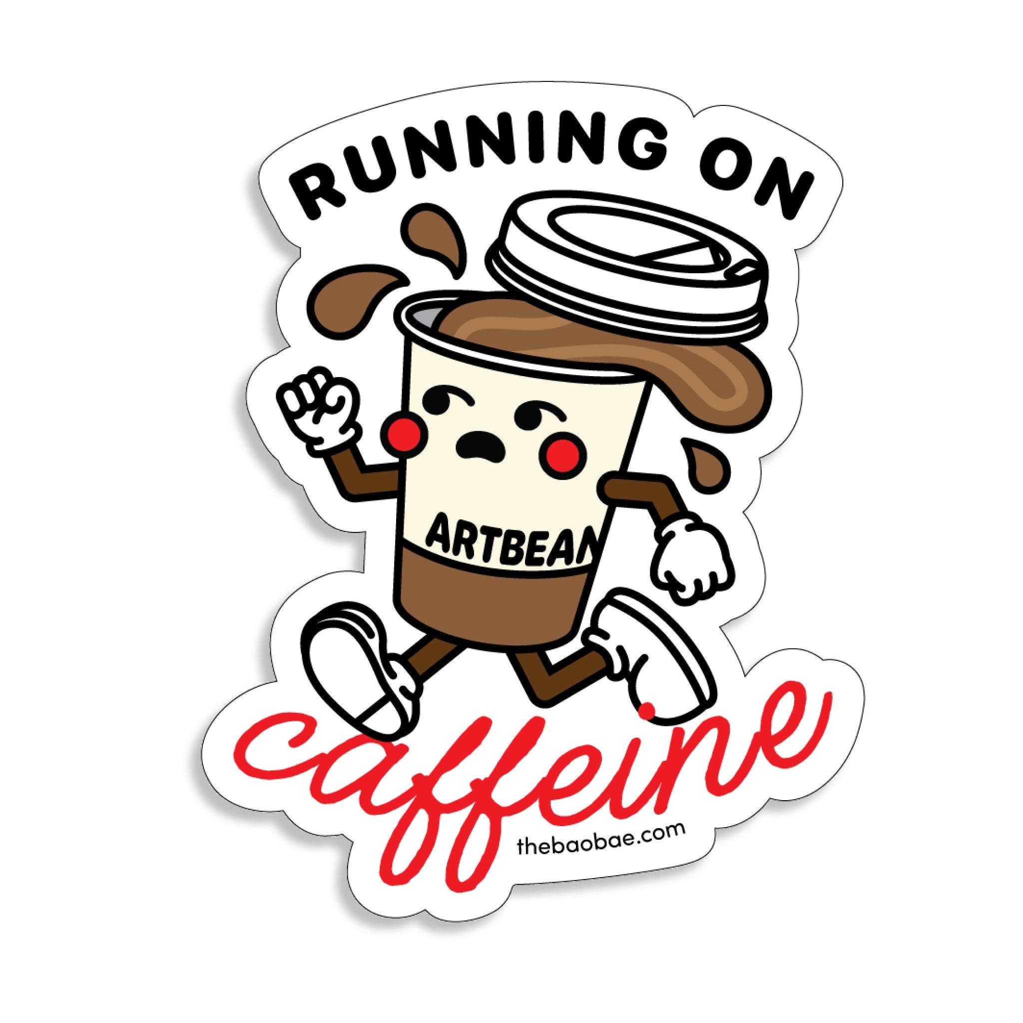 Running One Sticker Running sticker | Artbean Coffee Roasters